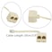 GFORTUN Beige 6P4C 4 Pin RJ11 Dual Female to RJ11 4 Pin Male Socket Plug Cord 2Way Cable Splitter Adapter for Landline Telephone 2 Pack