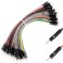 hellotronics Hellotronics Breadboard Jumper Wires 22AWG Male to Male 120Pack More Red and Black Jumpers 6 Length Square Head 01 10 Colors for Raspberry Pi 15CM MM
