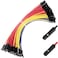hellotronics Hellotronics Breadboard Jumper Wires 22AWG Pack of 120 Pieces FF More Red and Black Jumpers Square Head 01 10 Colors 15CM FF