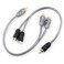 LEIGESAUDIO 1ft 1 Male to 2 Female RCA Y Adapter Splitter Connector 2 Pack 1 Male to 2 Female