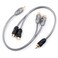 LEIGESAUDIO 1ft 1 Male to 2 Female RCA Y Adapter Splitter Connector 2 Pack 1 Male to 2 Female