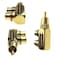 Ltvystore 2Pcs RCA Male to 2 Female Right Angle Plug Splitter Adapter Connector 5 Pcs Audio Video Gold Male to 2 Female Coupler Adapter