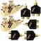 Ltvystore 2Pcs RCA Male to 2 Female Right Angle Plug Splitter Adapter Connector 5 Pcs Audio Video Gold Male to 2 Female Coupler Adapter