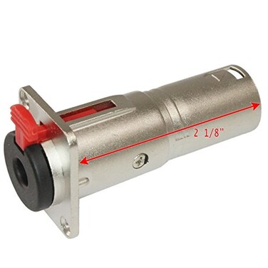 MCSPROAUDIO 14 TRS to XLR Male Pass Through Panel Mount Jack