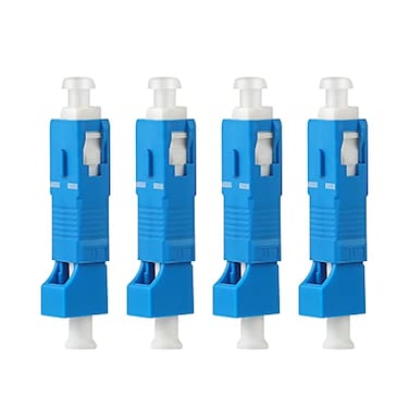 Moocci 4PC LC Female to SC Male Hybrid Flange Singlemode 9125 SM Optical Fiber Adapter Connector for Digital Communication Optical Equipment Tool