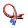 OliRC 2pcs EC5 Connector Plug to 4mm Banana Plugs Battery Charge Lead Adapter Cable 12awg 30cm