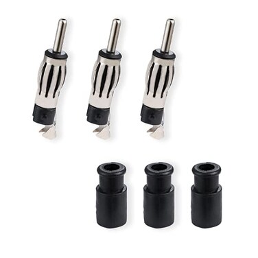 POBADY 3PCS DIN Plug Crimp Connector Straight Adapter FMAM Car Radio Antenna Connection DIN Plug Lantern Adapter for Cable RG58 FMAM Digital Radio