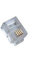 SMITON 100PACK RJ11 Connectors Telephone Modular Plugs Male Connectors 6P4C