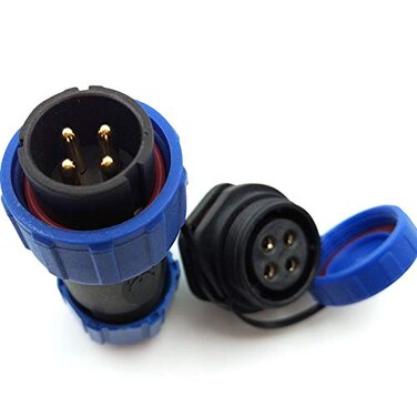 SZJELEN SP21 2Pin12Pin Power Cable ConnectorPanel Mount Connector Waterproof Plug Socket for Electricity Lighting and Medica 4Pin