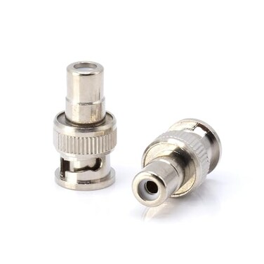 THE CIMPLE CO BNC to RCA Adapter 4 Pack Metallic Silver Fully Compatible with 75Ohm Applications Ideal for CCTV Coaxial Cable Installations