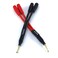 WJSTN Braided Wire Banana Plug Splitter 1 Male 2 Female Adapter Gold pin Banana Plugsfor SpringLoaded Inputs2 Pack