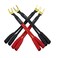 WJSTN 012 3in Spade Plug to Two Dual 4mm Banana Plug Audio Cable adapters 45 Degree Type Y Plug Speaker distributors 4Pack