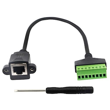XMSJSIY RJ45 8P8C Female to 8 Pin Screw Terminal Adaptor Cat567 Ethernet Extender CCTV DVR Network Signal Extension