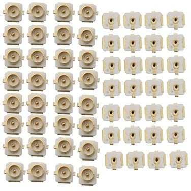 YHXiXi 60PCS PCB Mount Jack Coaxial Connectors SMD SMT Solder for PCB Mount Socket Jack Female RF Coaxial Connector