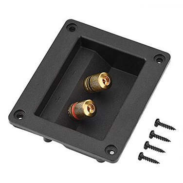 Zerone Speaker Terminal Box DIY 2Way Speaker Binding Post Terminal Cable Connector Box Subwoofer Plug Acoustic Components