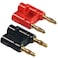 CESS Two Way Speaker Banana Male Plug Cable Connectors Dual Banana Plug 10 Pack