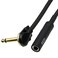 CNCESS Thin Plug Right Angle Guitar Adapter Cable 14 Inch TS Female to Male Space Saving 6 Inch 2 Pack