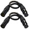 CNCESS XLR 5Pin Male to 3Pin Female DMX Adapter Cable Short Lighting Control Lead 6 Inch 2 Pack
