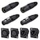 DKARDU 2 Pairs 3 Pin XLR Male Female MIC Snake Plug Audio Microphone Connector for Mixer Speaker with 2 Pairs 3 Pin XLR Male Female Jack Socket Panel Mount