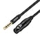 DREMAKE TRS 14 Inch 635mm65mm to XLR Female Balanced Interconnect Audio Cable 3Pin XLR to Quarter Inch Mic Cable for Microphone Mixer Guitar AMP Speakers Black3FT