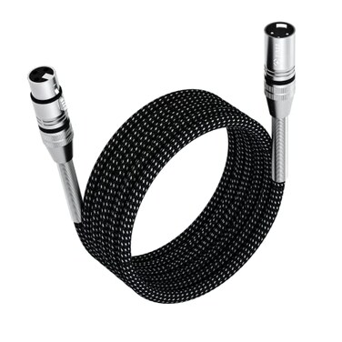 FIBBR XLR Cables 3ft1M Microphone Cable Nylon Braided XLR Male to Female Heavy Duty Balanced Microphone Cord Compatible with PreampsSpeaker Systems and More