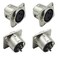 GDQLCNXB XLR Female Jack 3 Pin Panel Mount Jacks XLR Female Socket Audio Speaker Microphone Connector 4PcsSilver Metal Housing