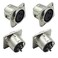 GDQLCNXB XLR Female Jack 3 Pin Panel Mount Jacks XLR Female Socket Audio Speaker Microphone Connector 4PcsSilver Metal Housing