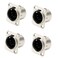 GDQLCNXB XLR Male Jack 5 Pin Panel Mount JacksSilver Metal Housing XLRM Microphone Connector 4Pcs
