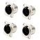 GDQLCNXB XLR Male Jack 5 Pin Panel Mount JacksSilver Metal Housing XLRM Microphone Connector 4Pcs