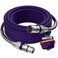 Kxable XLR Microphone Cable 15 FT XLR Male to Female Balanced Mic Cable 3Pin Shielded Speaker Cord Zinc Alloy Connectors 22AWG Pure Copper Metal Spring SR Recording Studio Podcast Purple