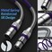 Kxable XLR Microphone Cable 15 FT XLR Male to Female Balanced Mic Cable 3Pin Shielded Speaker Cord Zinc Alloy Connectors 22AWG Pure Copper Metal Spring SR Recording Studio Podcast Purple