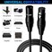 Kxable XLR Microphone Cable 200 Feet 3 Pin Shielded Balanced Male to Female Mic Cord Zinc Alloy Shells OFC HeavyDuty Patch Cable for Amplifier Speaker Mixer with 5 Cable Ties