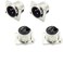 Lagogia 3 Pin XLR Male Socket Metal Panel Mount Chassis Microphone Audio Jack DType Connector Adapter Pack of 4