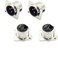 Lagogia 3 Pin XLR Male Socket Metal Panel Mount Chassis Microphone Audio Jack DType Connector Adapter Pack of 4