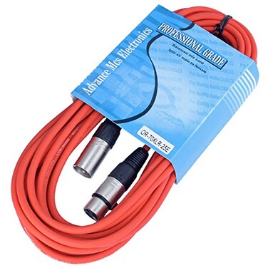 MCSPROAUDIO 20 Foot Male to Female XLR Microphone Cable Orange