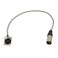 MCSPROAUDIO 2ft Pigtail XLR Female Panel Mount to XLR Male Plug Gray