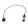 MCSPROAUDIO 2ft Pigtail XLR Female Panel Mount to XLR Male Plug Gray