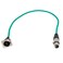 MCSPROAUDIO 2ft Pigtail XLR Male Panel Mount to XLR Female Plug Green