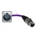 MCSPROAUDIO 2ft Pigtail XLR Male Panel Mount to XLR Female Plug Purple