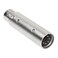 MEIRIYFA XLR 3 Pin Female to XLR 5 Pin Male Adapter Connector Gender ChangerAnodized Aluminum Adapter with Lock Release ButtonSliver1PCS