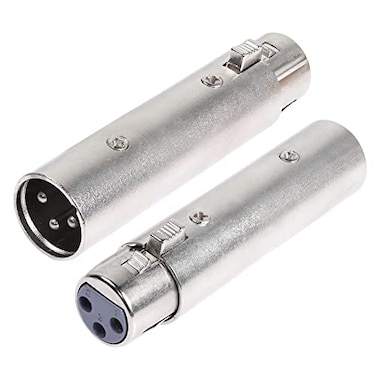 PNGKNYOCN XLR Male to Female Adapter3 Pin XLR Audio Microphone Cable Extension Adapter Connector2Pack