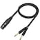 QIANRENON XLR Female to Dual TS 14 Stereo Splitter Cable 3Pin XLR to Dual 635mm Mono Y Splitter Conversion Extension Audio Cablefor Microphone Guitars Amplifier Mixer1m32ft
