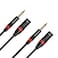 Rannsgeer 2 Pack 14 Inch TS to XLR Male 1 Feet Cable 1 Ft 2 Pack