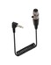 RIIEYOCA 35mm to Mini XLR Coiled Cable Right Angle 4 Pin Mini XLR Female to 18 Inch mini Jack TRS Stereo Male Microphone Audio Cable for MP3 PlayersPhonesSpeakers50CM165FT