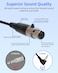 RIIEYOCA 35mm to Mini XLR Coiled Cable Right Angle 4 Pin Mini XLR Female to 18 Inch mini Jack TRS Stereo Male Microphone Audio Cable for MP3 PlayersPhonesSpeakers50CM165FT