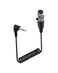 RIIEYOCA 35mm to Mini XLR Coiled Cable Right Angle 4 Pin Mini XLR Female to 18 Inch mini Jack TRS Stereo Male Microphone Audio Cable for MP3 PlayersPhonesSpeakers50CM165FT