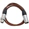 Seismic Audio SAXLX3Brown 3 Foot Brown XLR Patch Cable Mic Cord 3 Pin XLR Male to XLR Female Microphone Cables 3