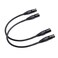 Suanqi XLR Cable Balanced DMX Cable 3 Pin Male to Female Microphone Cable Mic Patch Cords Compatible with Speakers Mixer 2 Pack 1FT