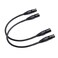 Suanqi XLR Cable Balanced DMX Cable 3 Pin Male to Female Microphone Cable Mic Patch Cords Compatible with Speakers Mixer 2 Pack 1FT