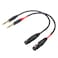 Suanqi XLR to 14 TRS Cable 635mm Dual Channel to 3pin XLR Female XLR to 14 Stereo Balanced Microphone Adapter 1ft